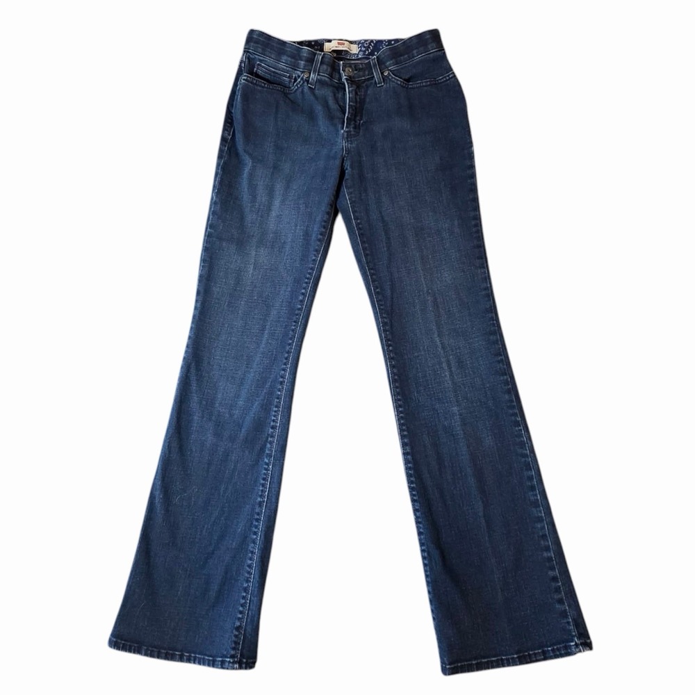 Levi's 525 Perfect Waist Bootcut Jeans Womens 8 M Dark Wash Stretch Denim - Picture 3 of 11
